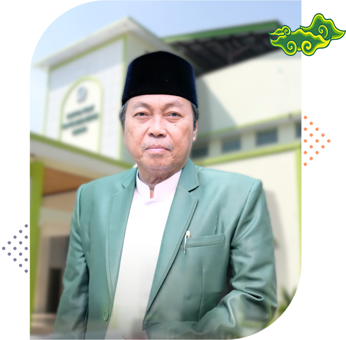 Foundation leader seated formally with a gentle, welcoming smile, wearing traditional attire, hands resting calmly, surrounded by office furnishings and organizational emblems, atmosphere conveys warmth and approachability